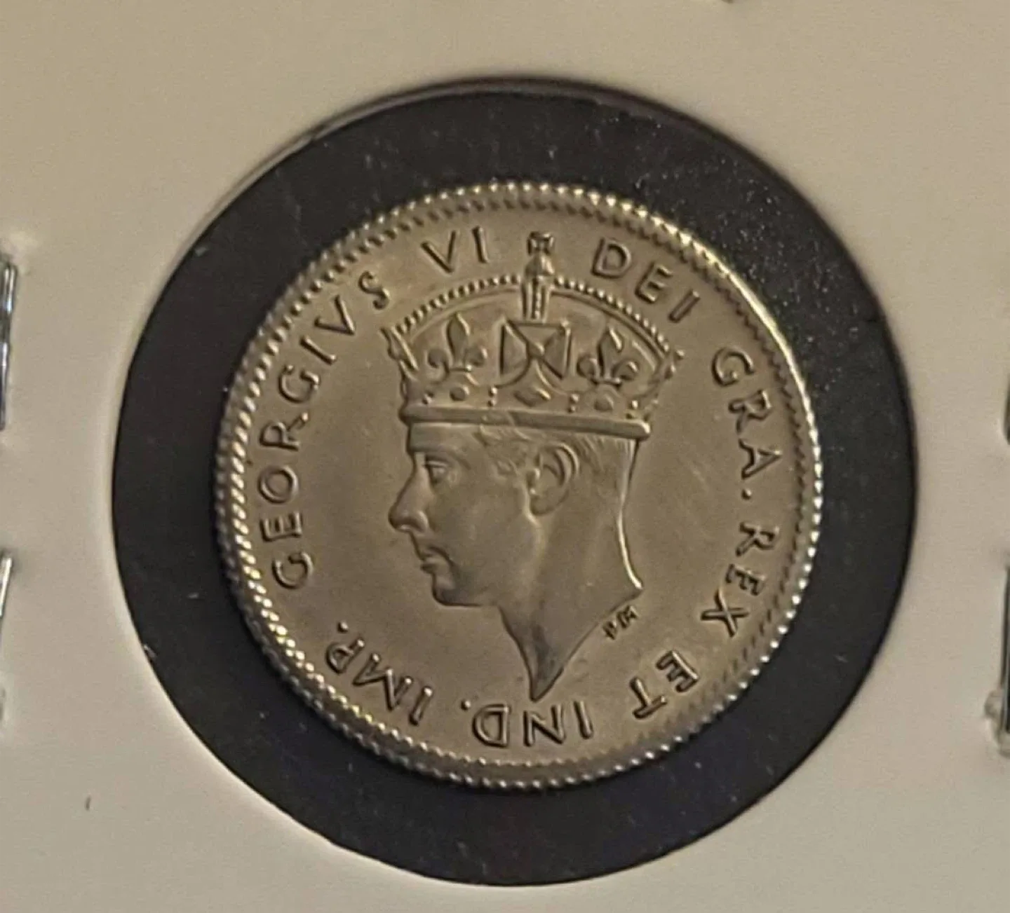 WW-2 Silver 1943 Newfoundland 5 Cents Coin image indicator(2)