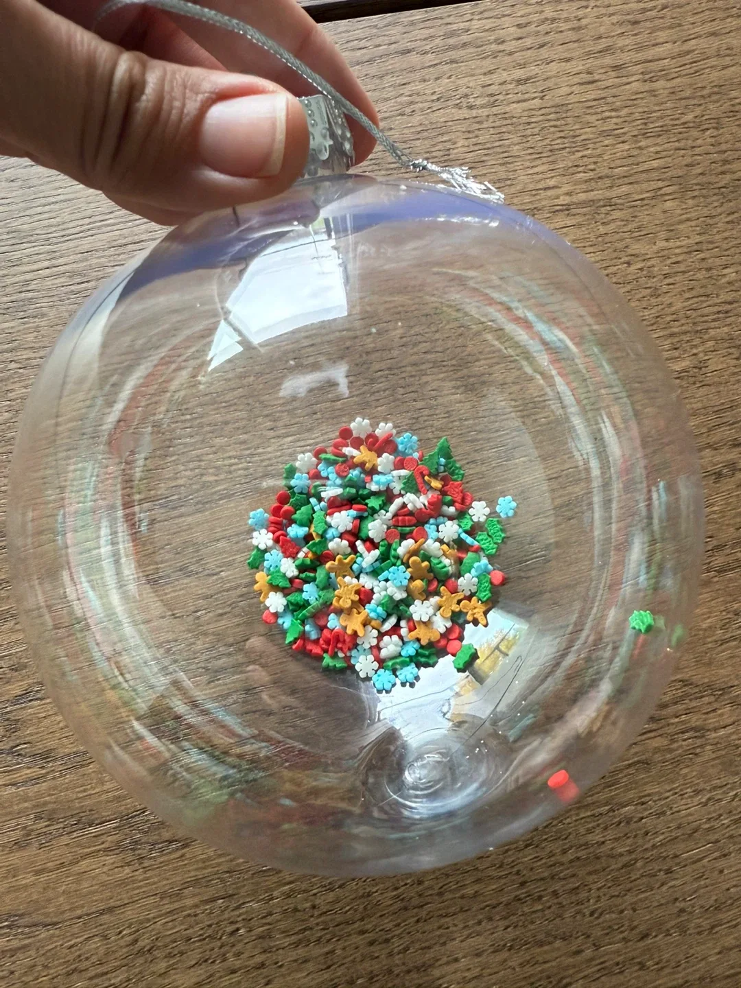 Clear Christmas Ornament with some cookie decoration image indicator(2)