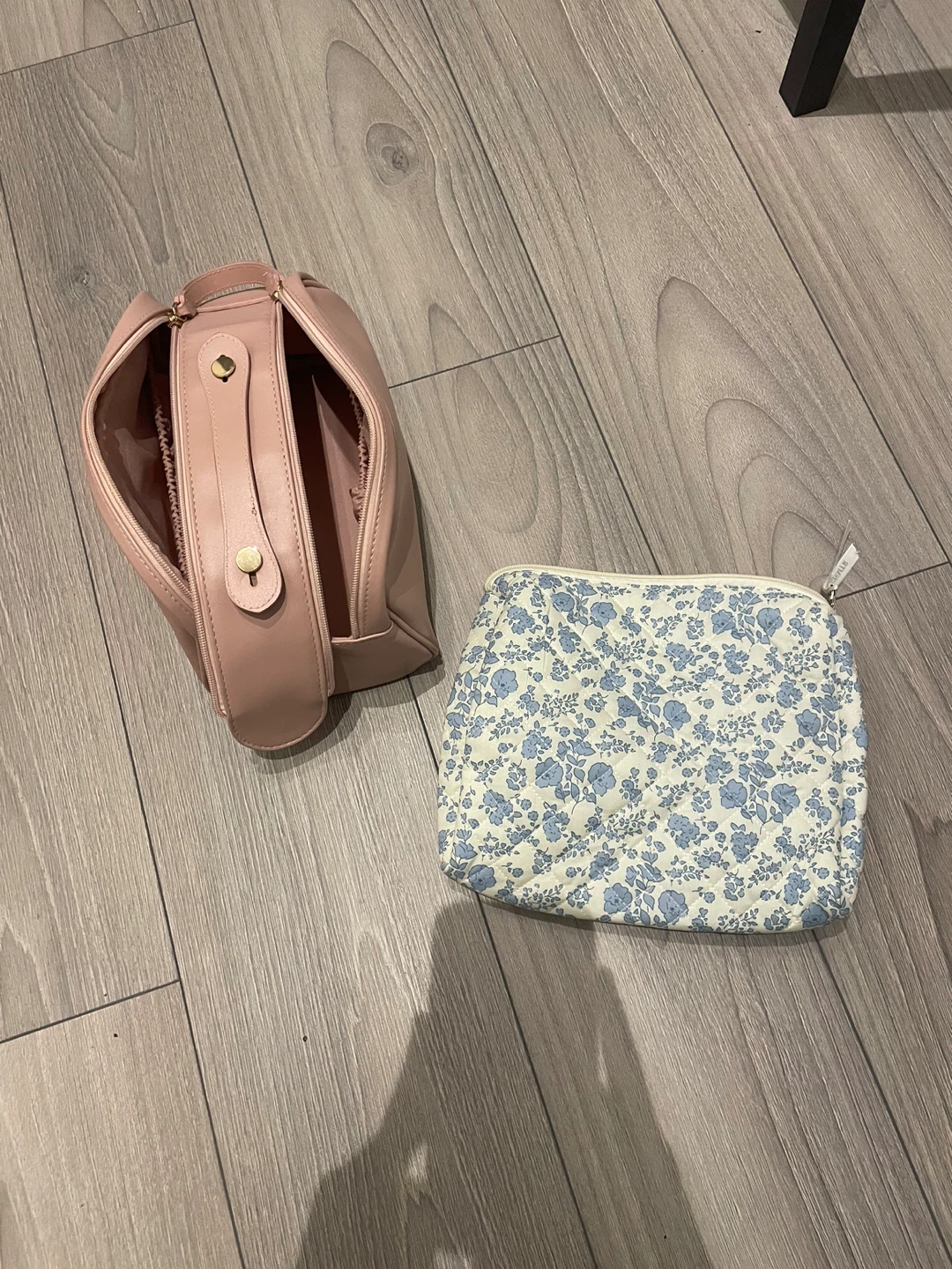 Makeup bags. Must take both.