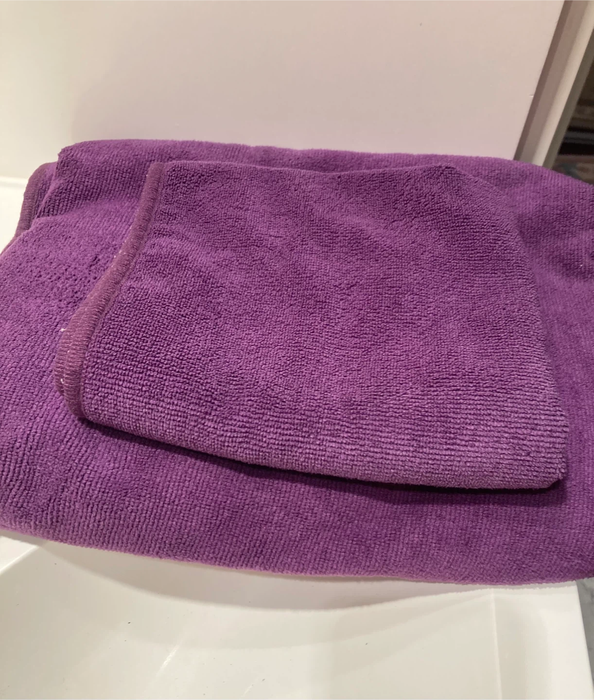 Purple  microfibre Towel Set