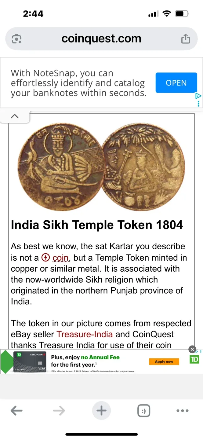 Authentic BABA GRU Nanak dev Ji token coin for set image indicator(8)