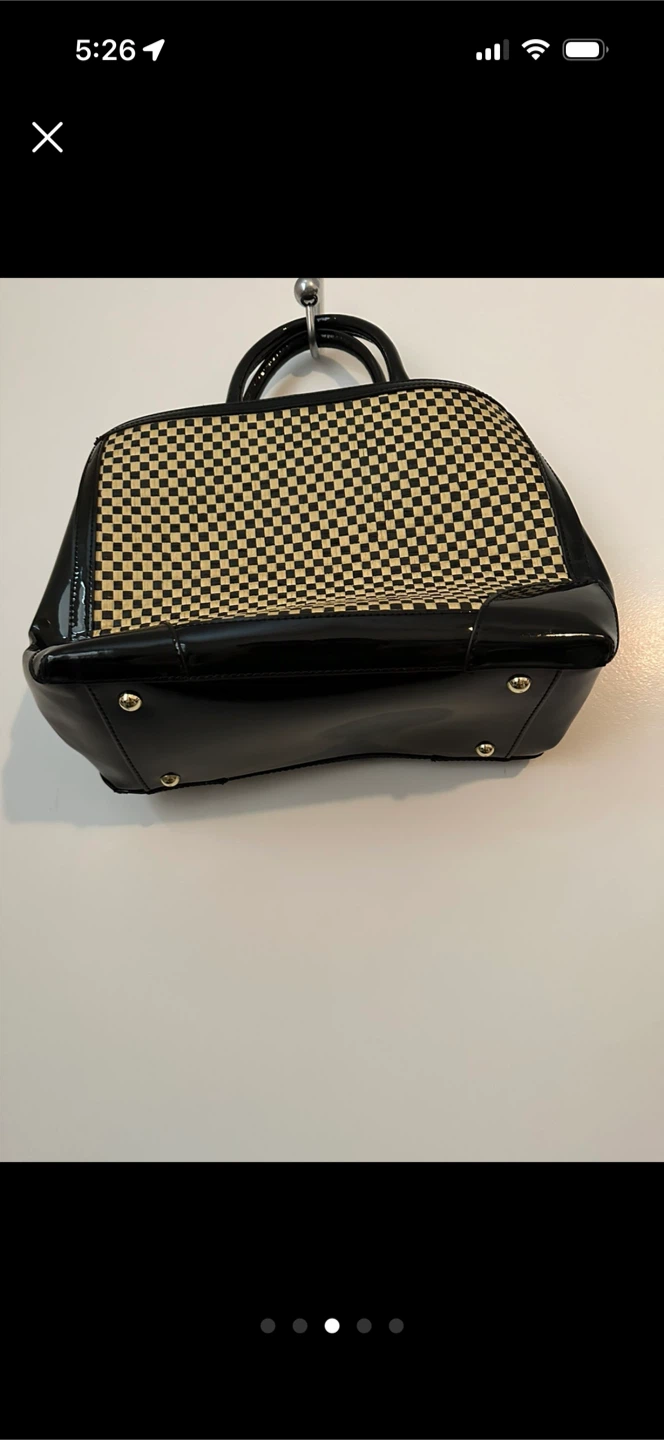 Black & Beige Woven Satchel - photo 3