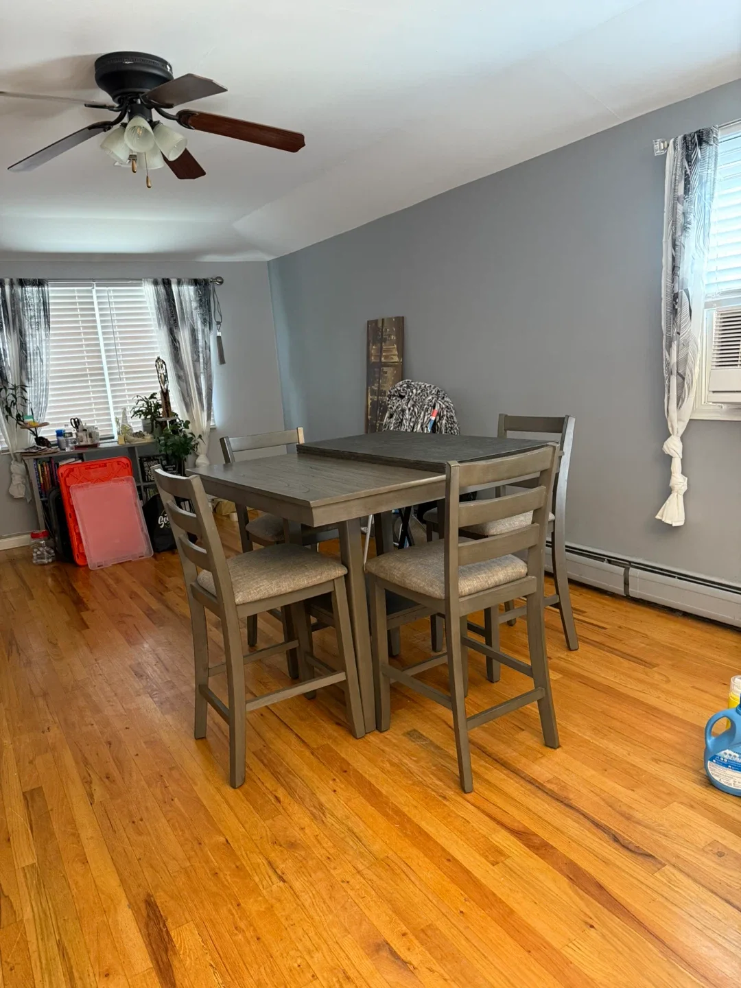 Gray Counter Height Dining Table with 4 Chairs image indicator(2)