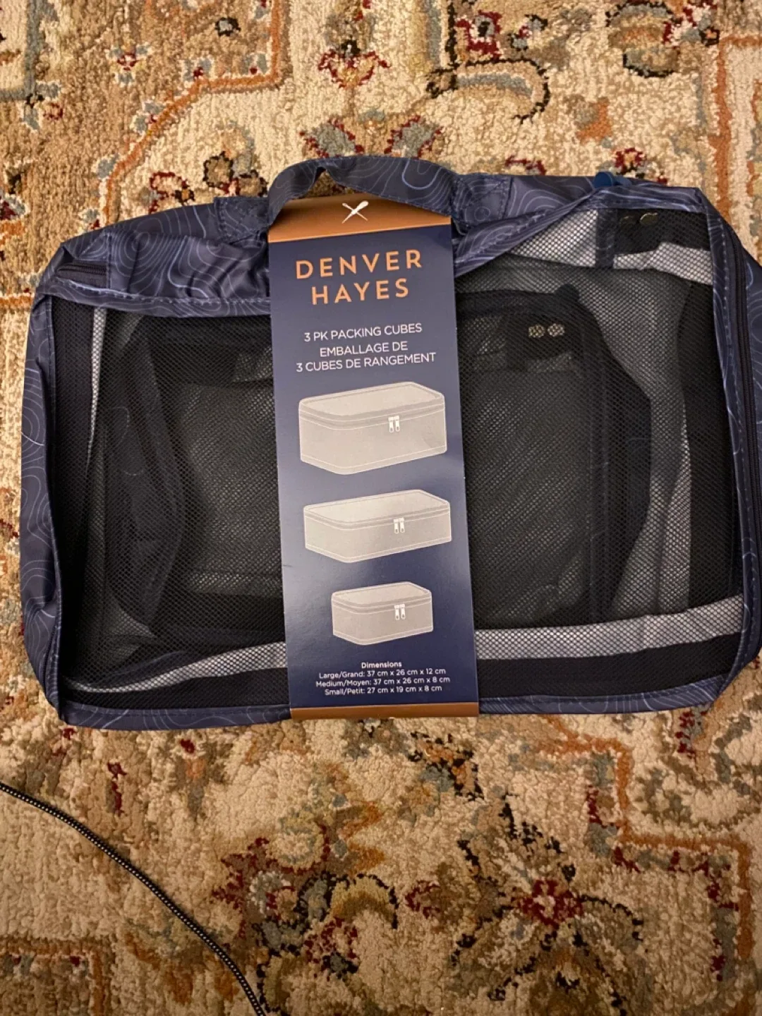 Denver Hayes 3-Pack Packing Cubes - Navy/Marine thumbnail