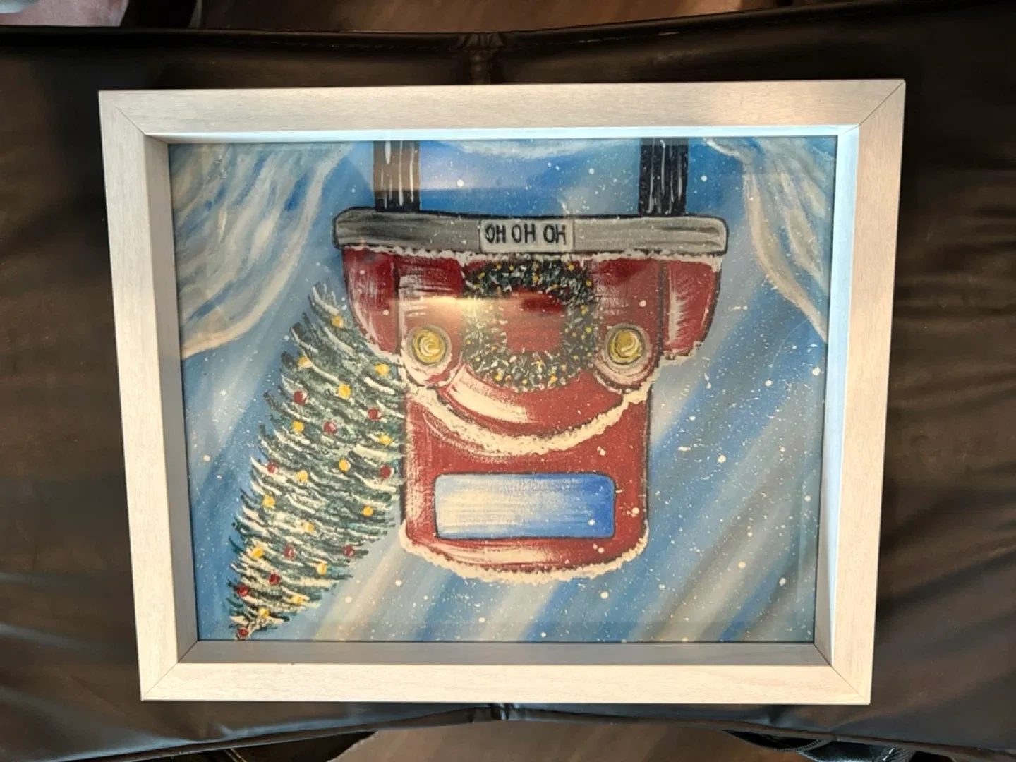 Framed 'Oh Oh Oh' Christmas Truck Print thumbnail