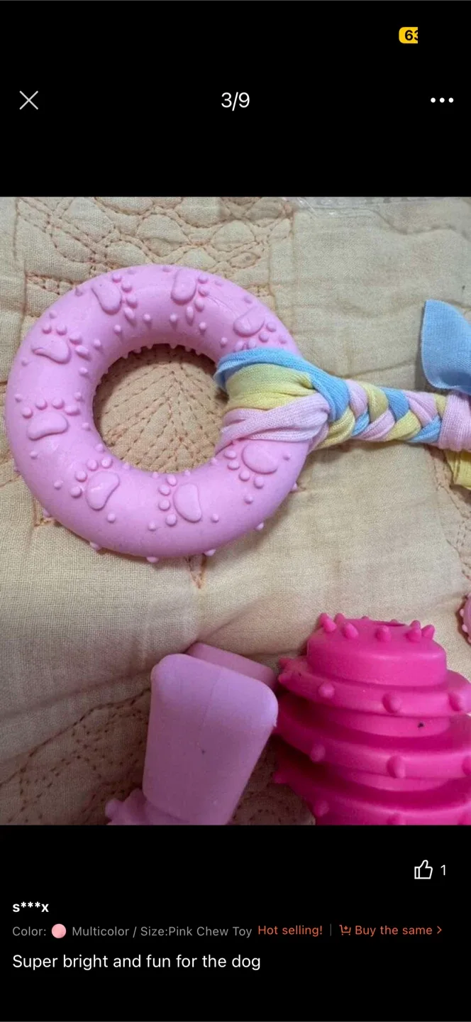 Dog Chew Toys - Pink, Multicolor image indicator(2)