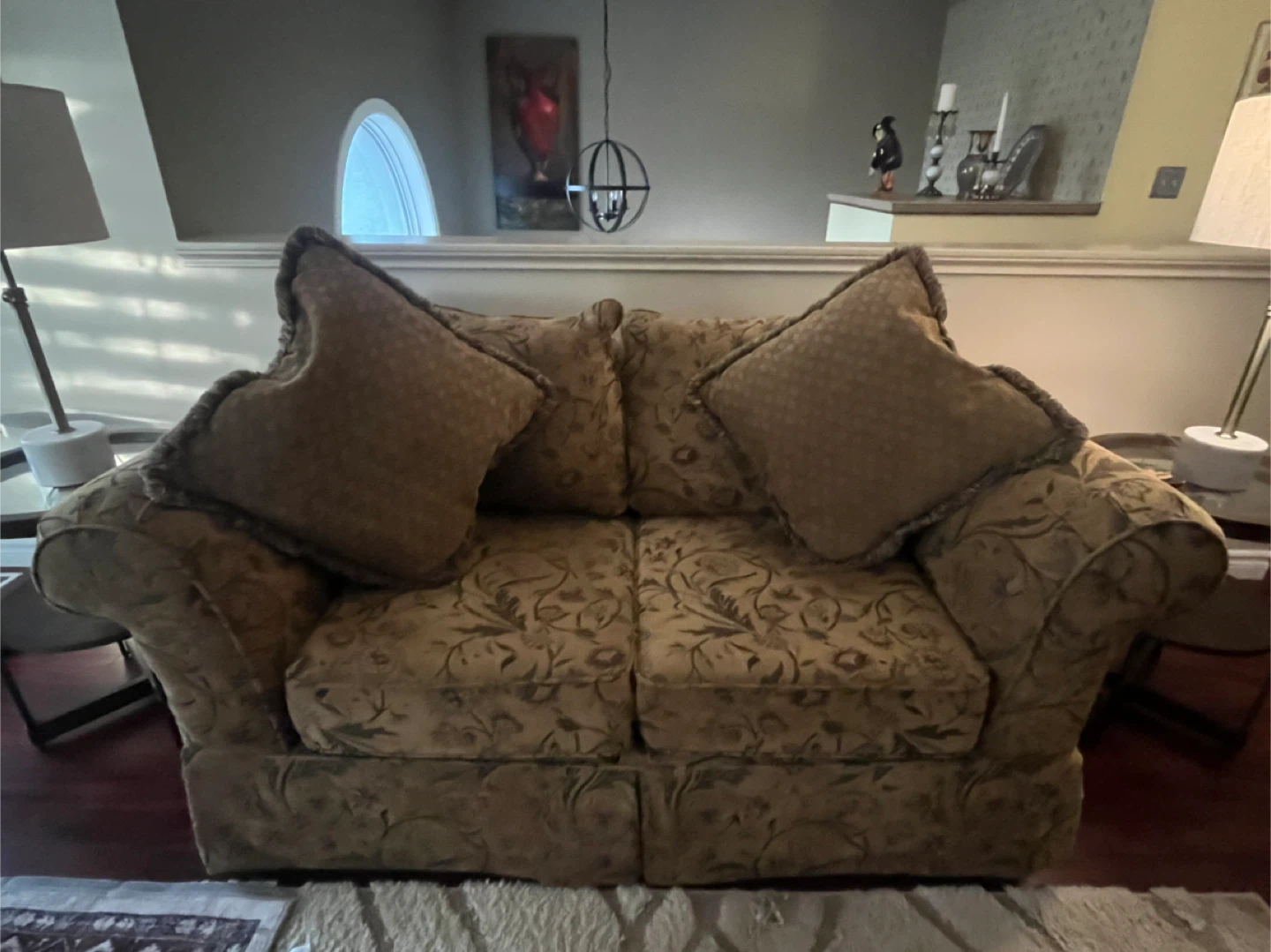Floral Patterned Loveseat and Sofa - photo 2