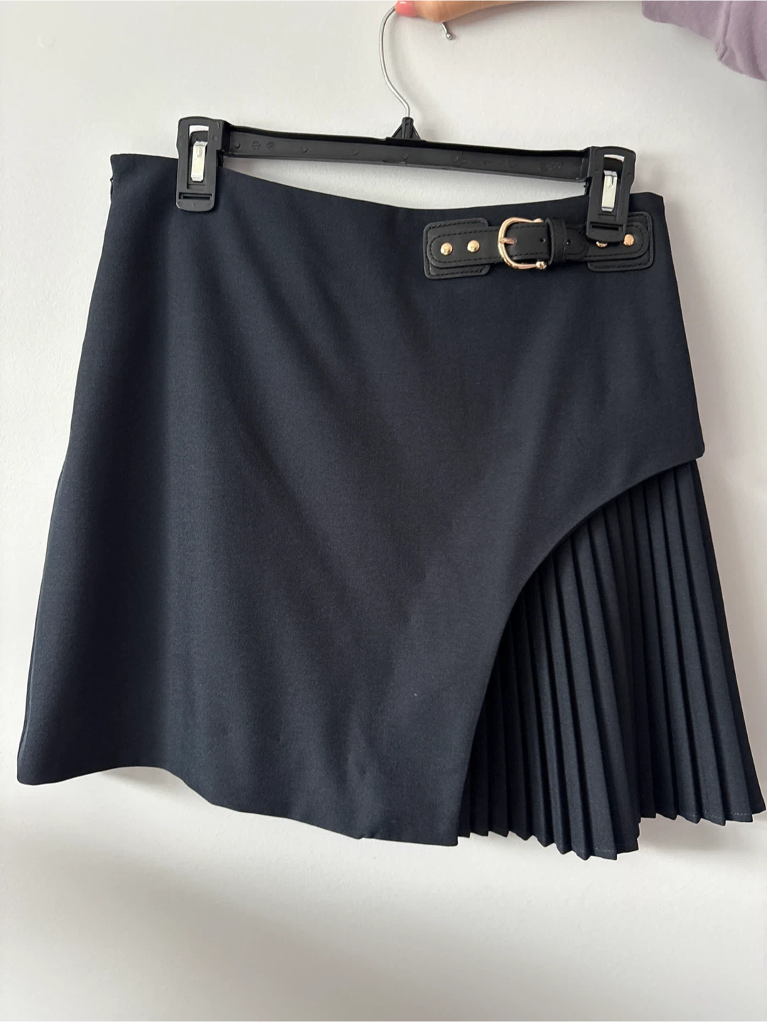 Navy Pleated Mini Skirt - M - photo 3