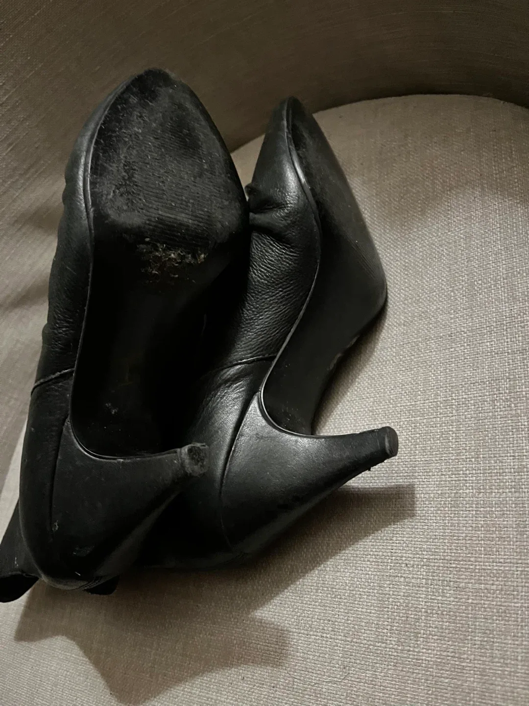 Heeled Synthetic Leather Boots - Size 8.5 image indicator(2)