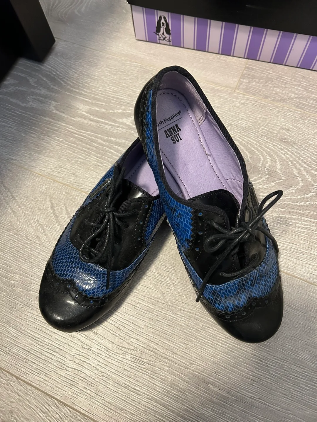 Hush Puppies Anna Sui Blue/Black Shoes image indicator(3)