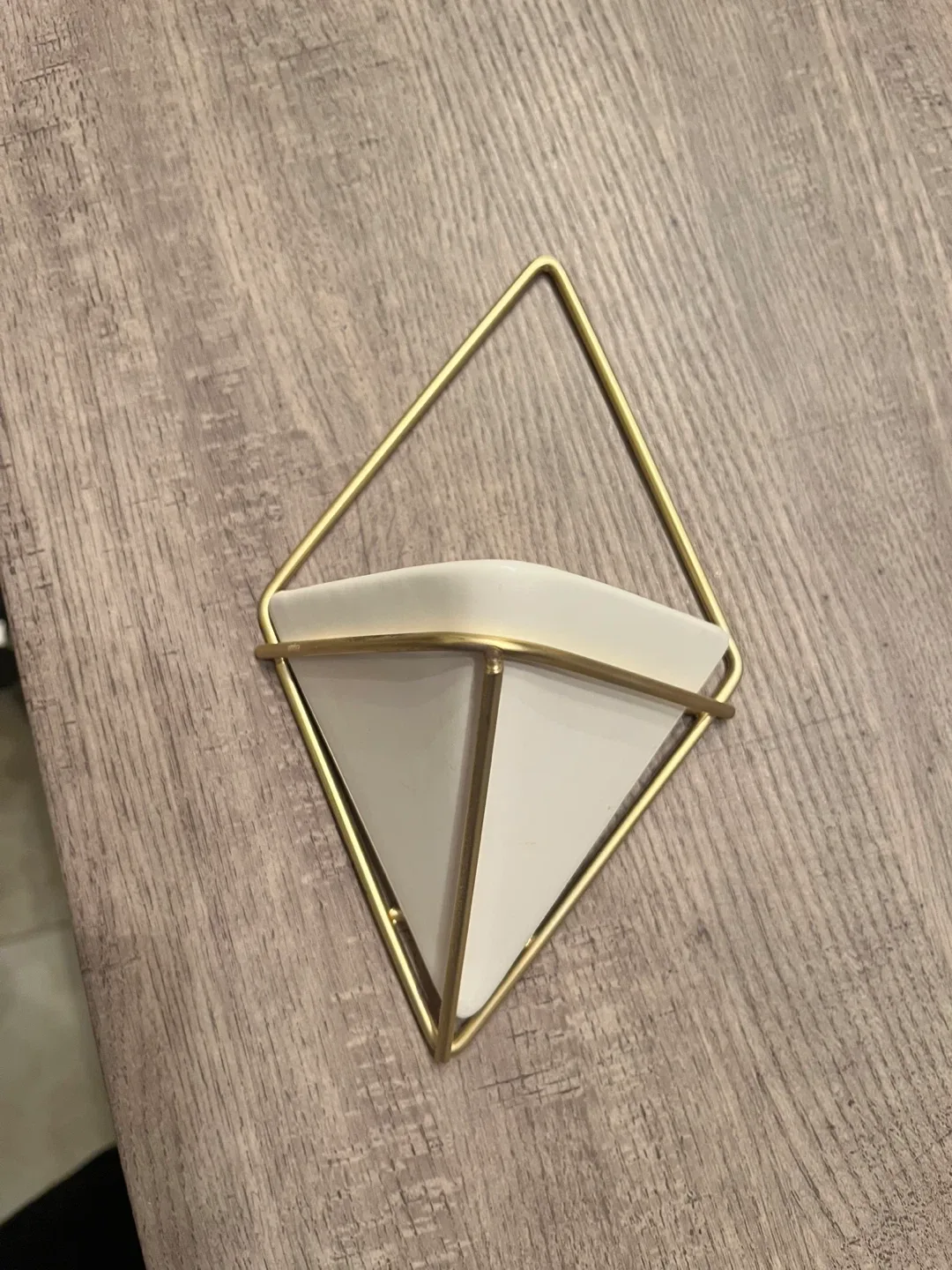 Umbra Trigg Wall Vessel - White/Gold image indicator(3)