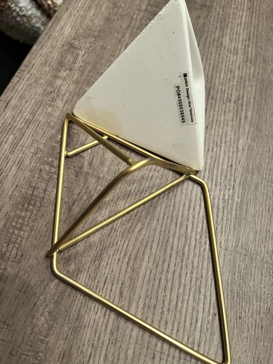 Umbra Trigg Wall Vessel - White/Gold image indicator(5)