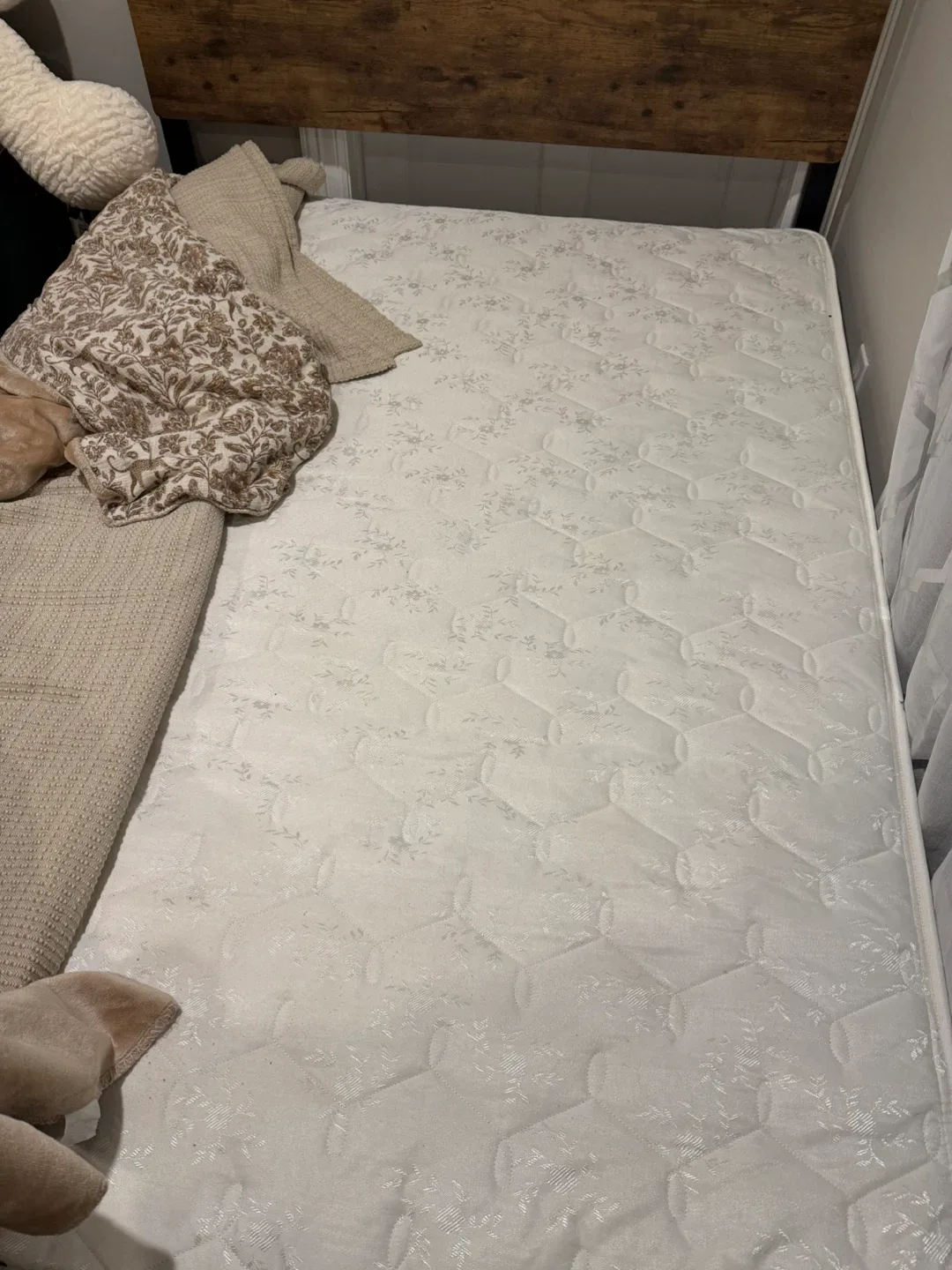 Full Size Bed Frame with Wooden Headboard image indicator(5)