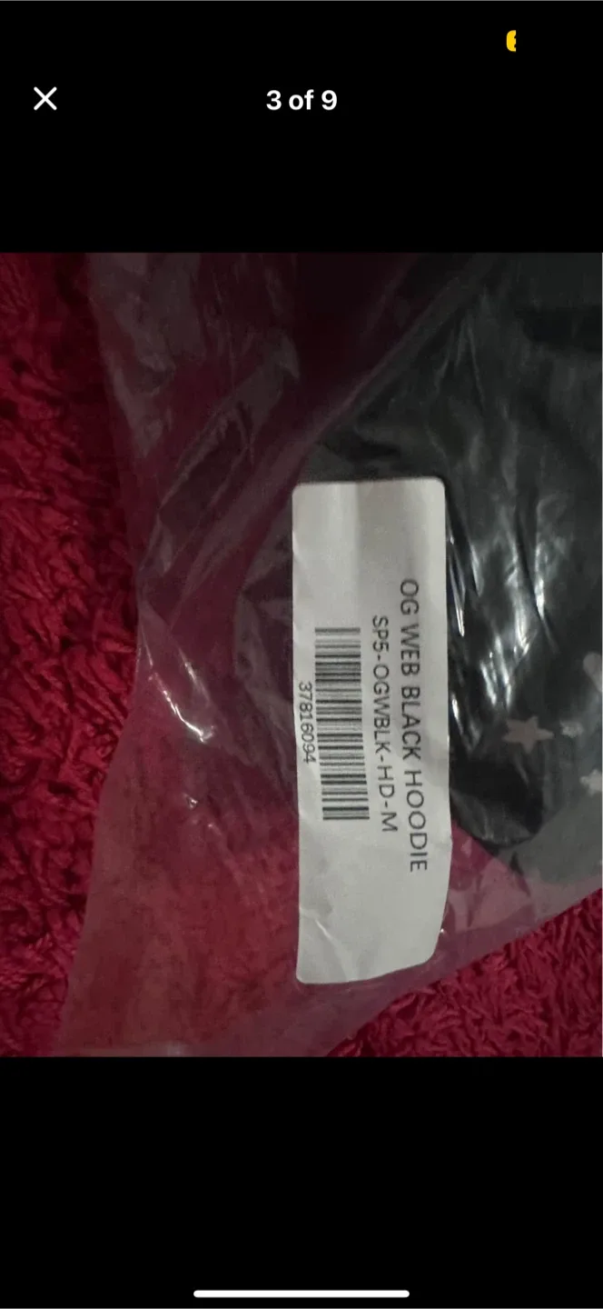 Sp5der OG Web Black Hoodie - Size M - New image indicator(3)