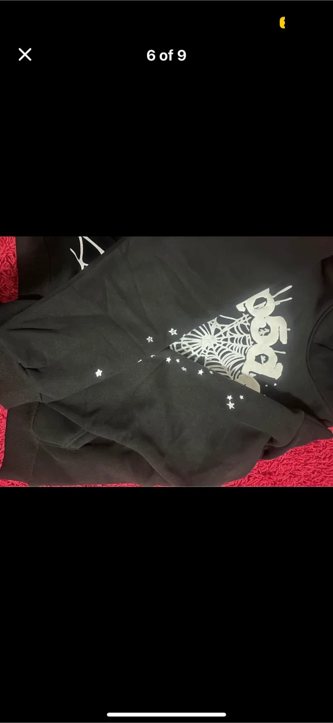 Sp5der OG Web Black Hoodie - Size M - New image indicator(6)