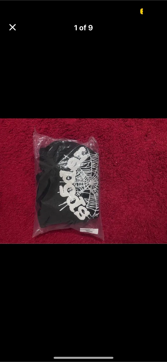 Sp5der OG Web Black Hoodie - Size M - New