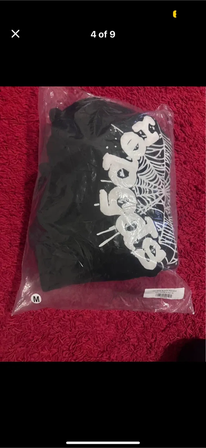 Sp5der OG Web Black Hoodie - Size M - New image indicator(4)