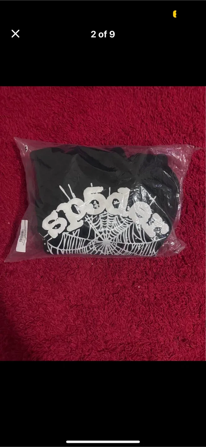 Sp5der OG Web Black Hoodie - Size M - New image indicator(2)