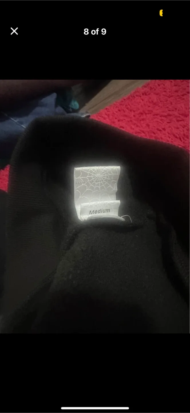 Sp5der OG Web Black Hoodie - Size M - New image indicator(8)