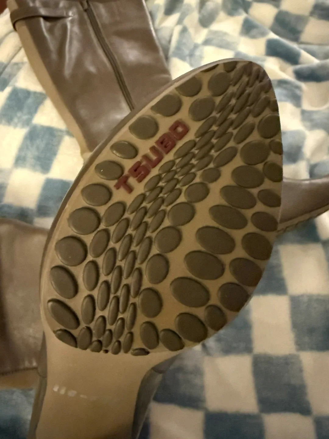 Taupe Leather Knee High Boots image indicator(8)