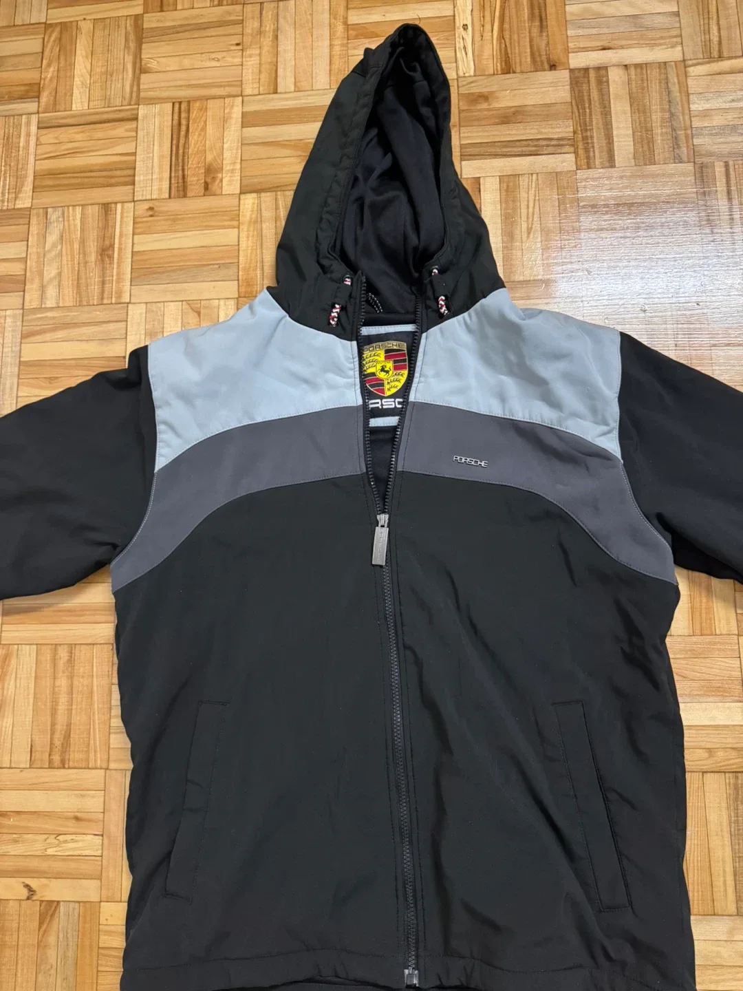 Porsche Black & Grey Hooded Jacket