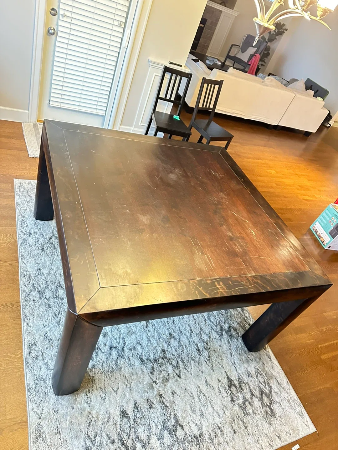 Urban Barn Yoshi Square Solid Wood Table  - 55" image indicator(2)