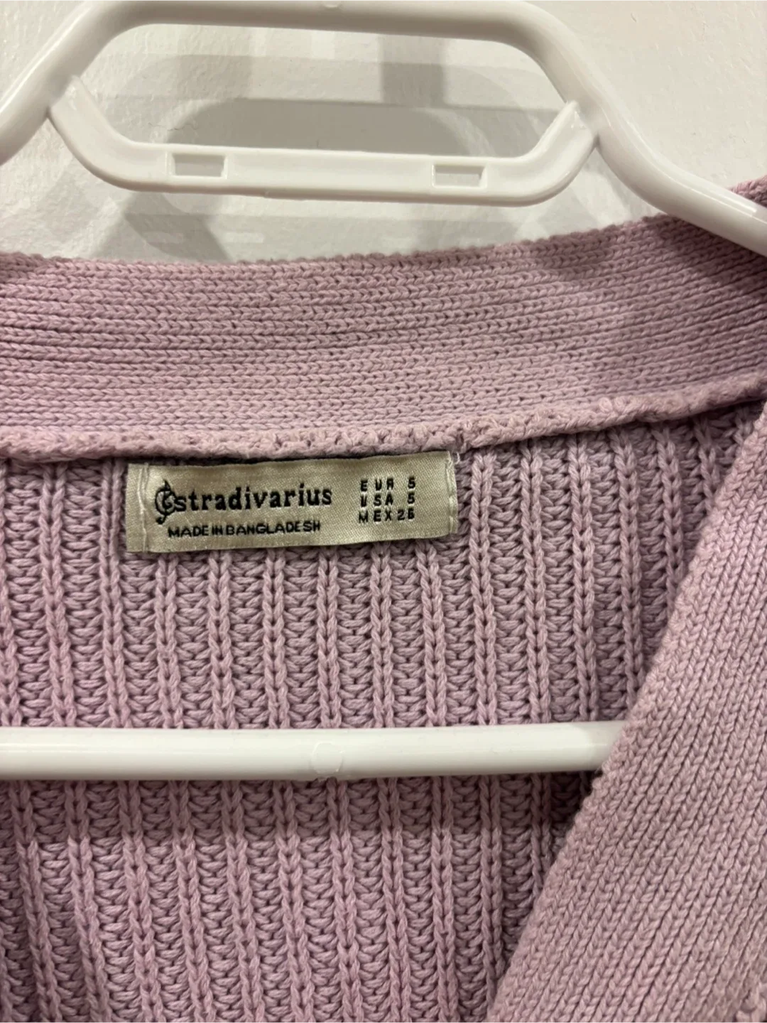 Stradivarius Lilac Knit Cardigan Size S image indicator(2)