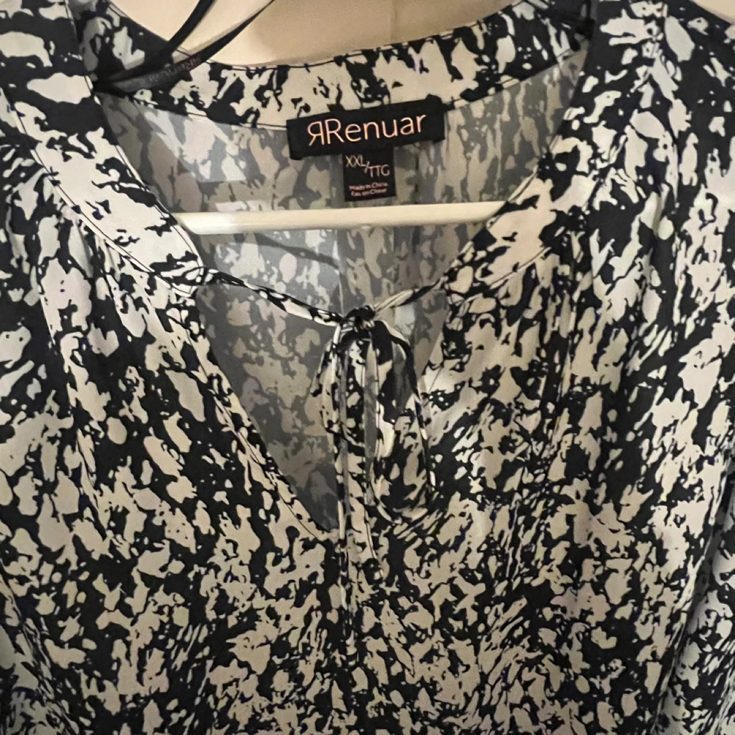 Renuar Black & White Blouse - Size XXL - photo 2