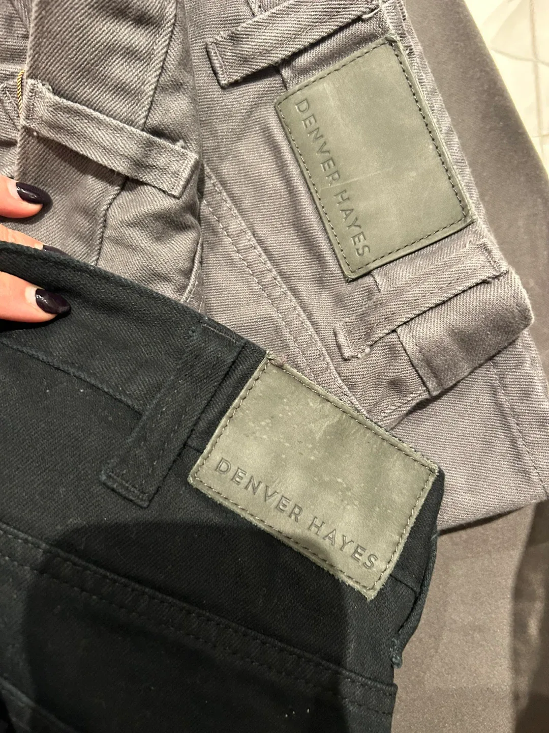 NEW !  2 pairs FLEXTECH Straight Jeans, Black & grey Size 38 image indicator(5)