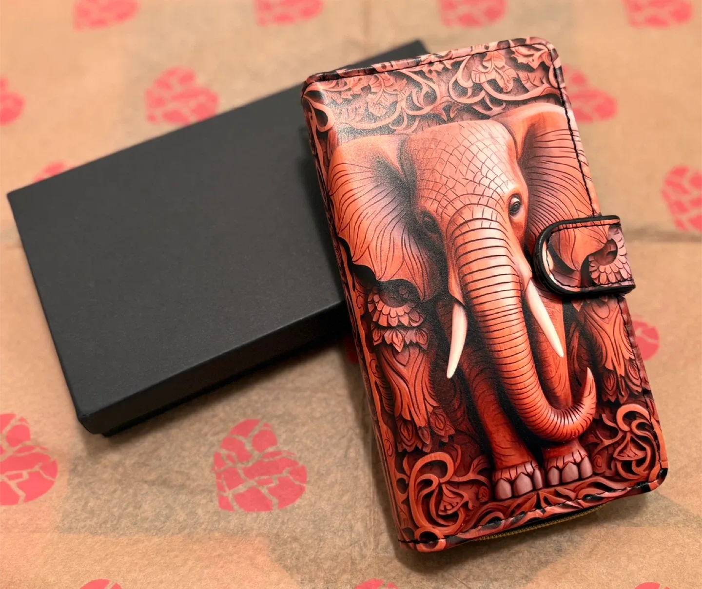 Elephant Design Wallet with Box