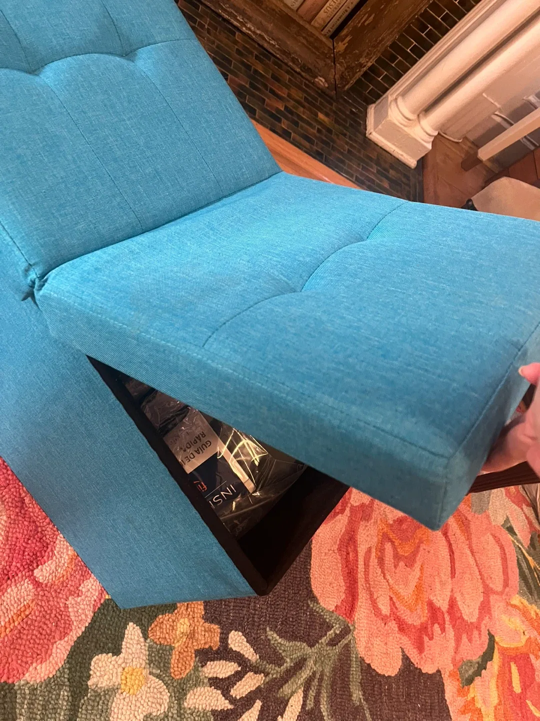 Blue Storage Ottoman image indicator(4)