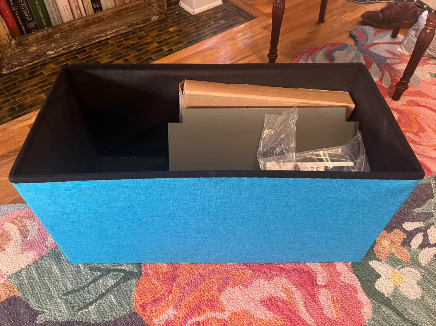 Blue Storage Ottoman image indicator(6)