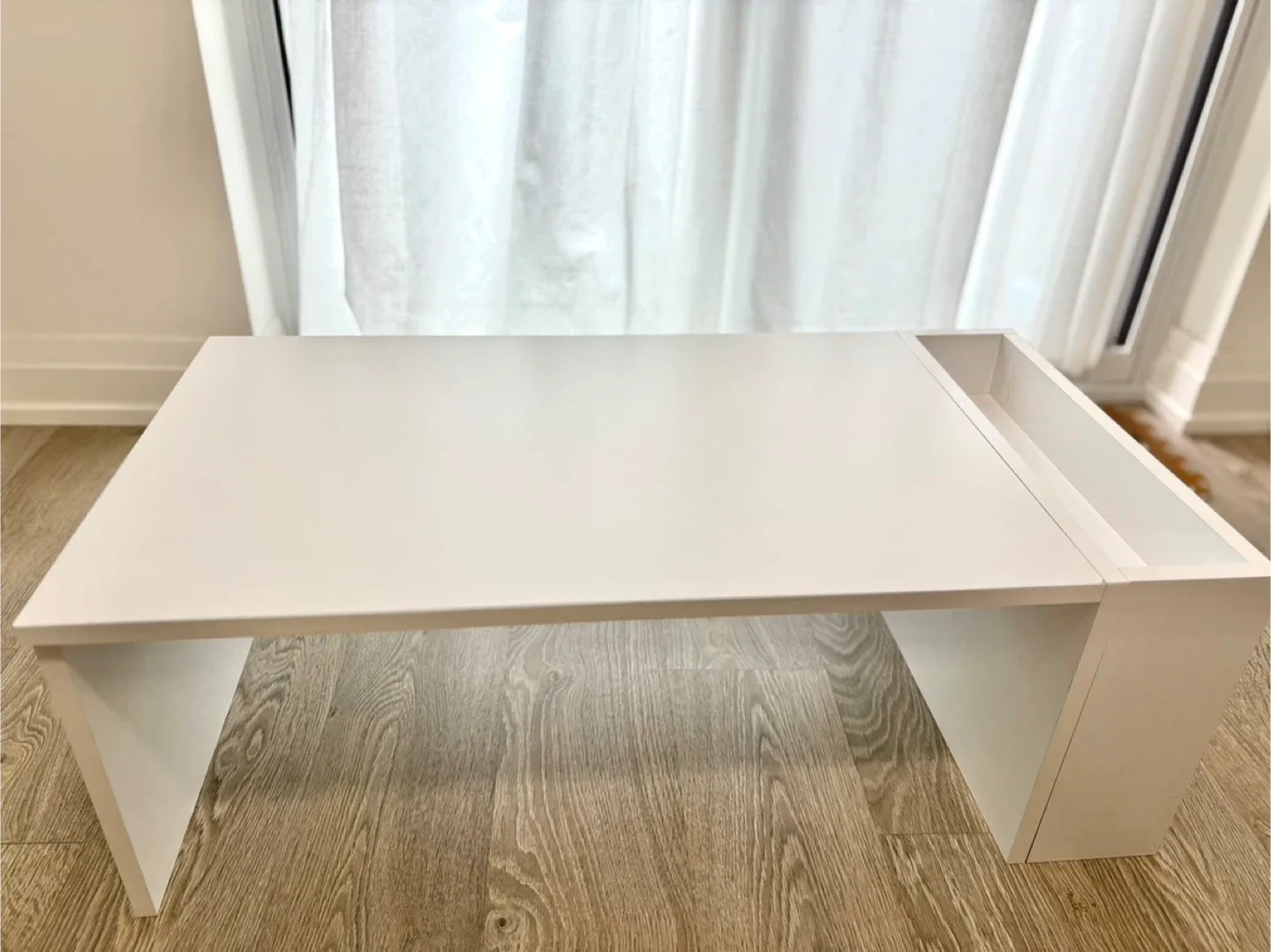 Dekorister White Coffee Table with Storage image indicator(5)