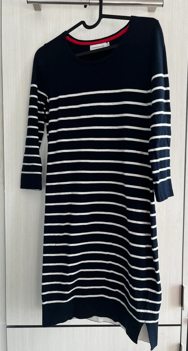 Navy Striped Dress