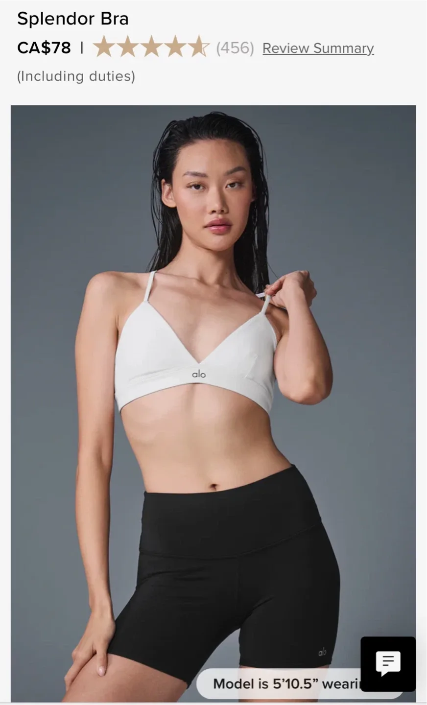 ALO Yoga Splendor Bra - Black & White image indicator(5)