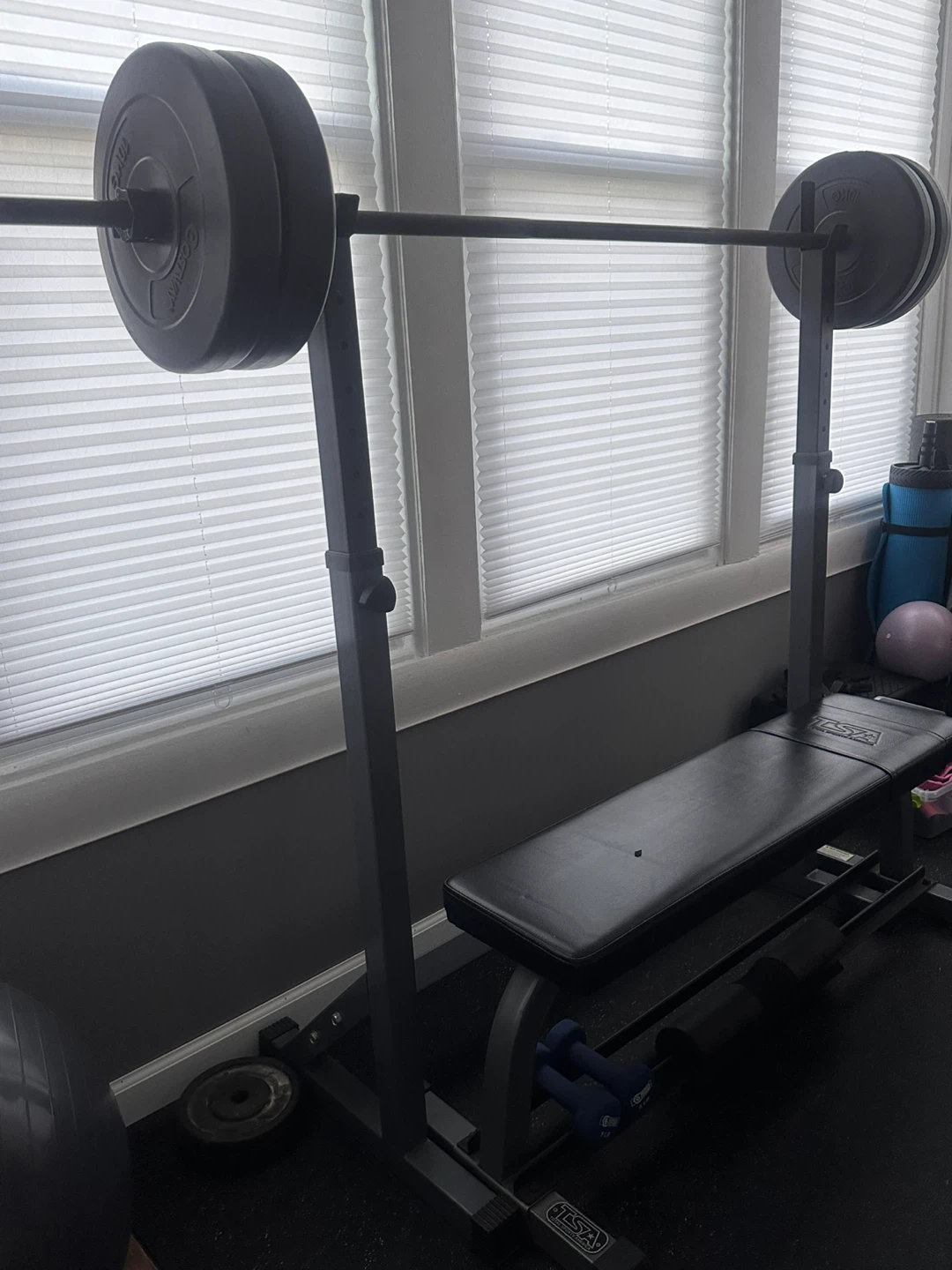 Bench Press Rack and Barbell - photo 2