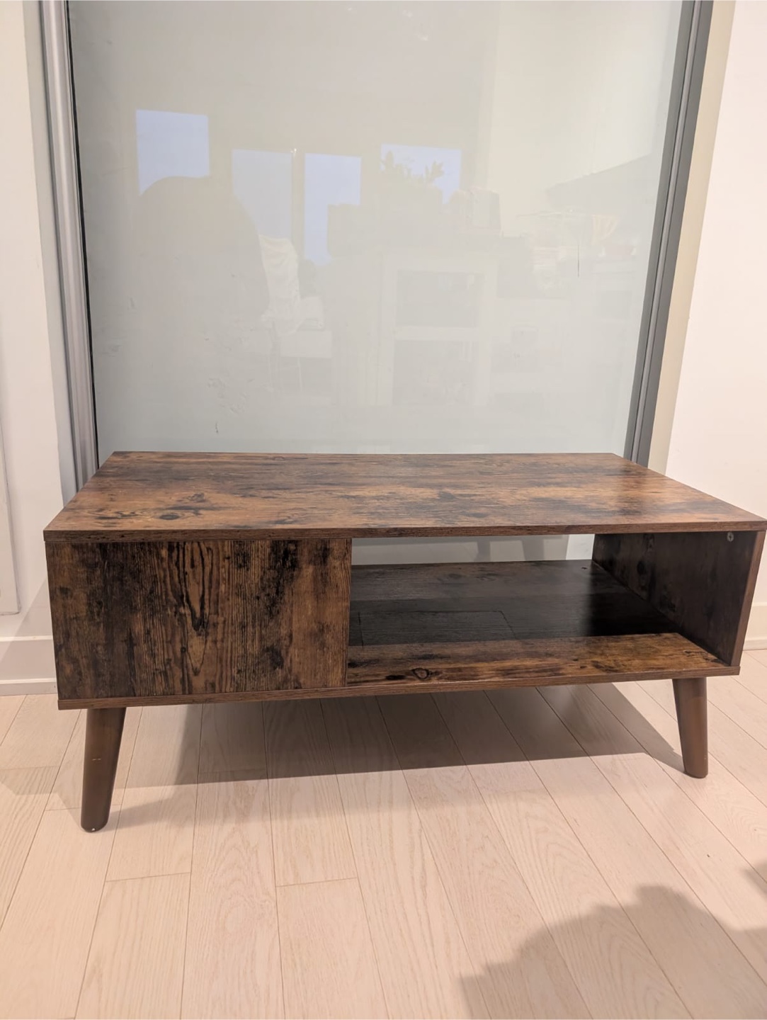 Rustic Brown Coffee Table with Storage
