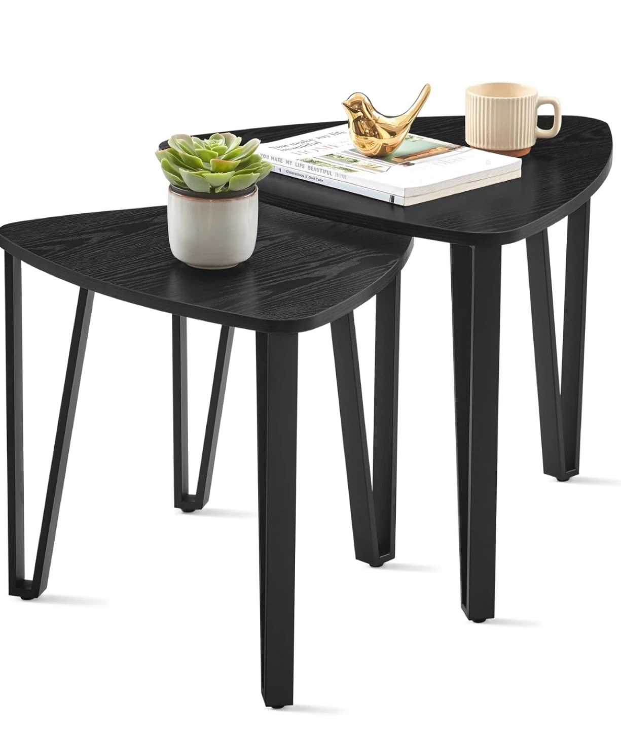 Black Nesting Tables - Side/End Tables - photo 4