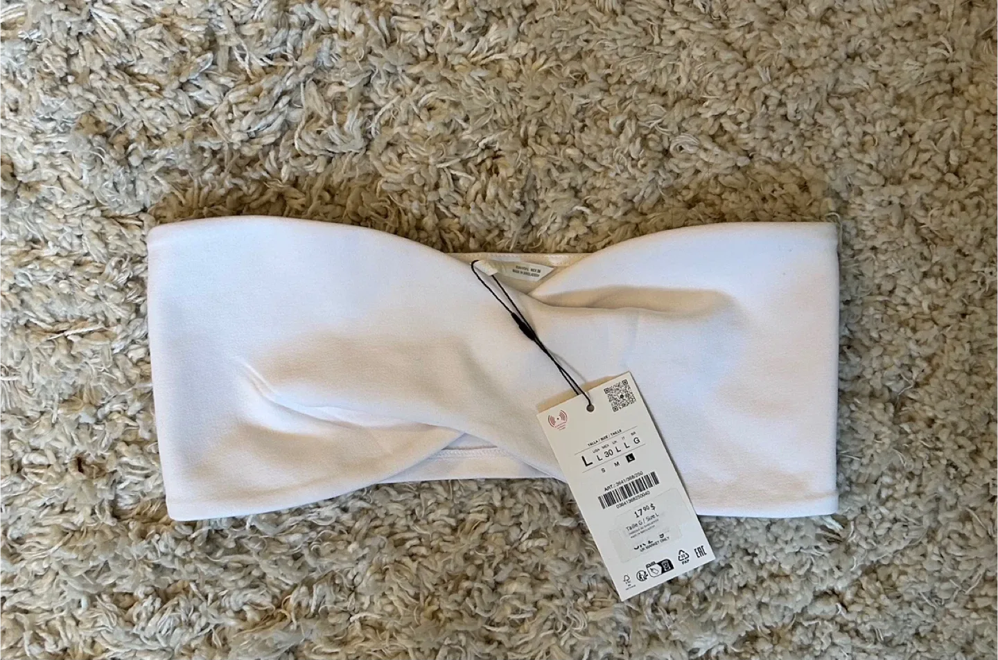 Zara Interlock Bandeau Top – Size L (Brand New with Tags) image indicator(2)