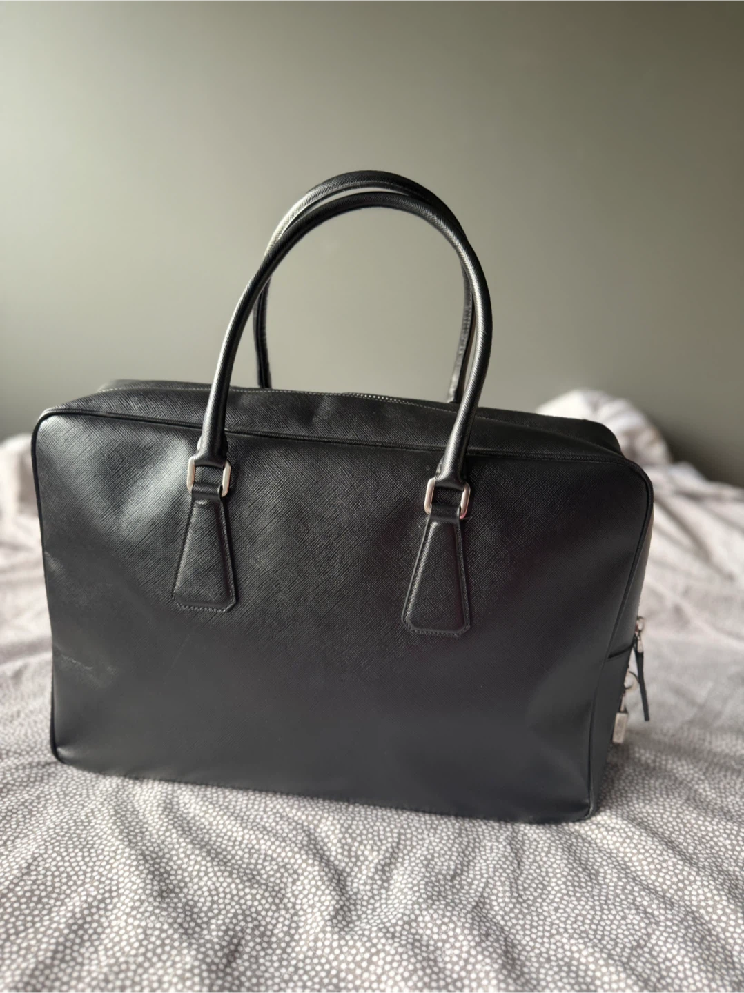 Prada Saffiano Leather Briefcase & Card Holder Set - photo 2