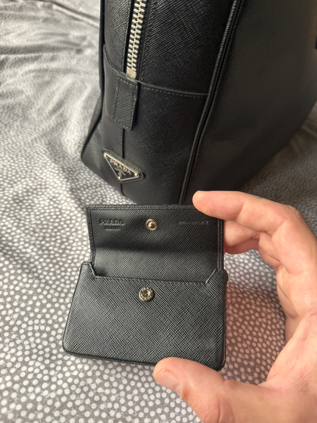 Prada Saffiano Leather Briefcase & Card Holder Set - photo 5