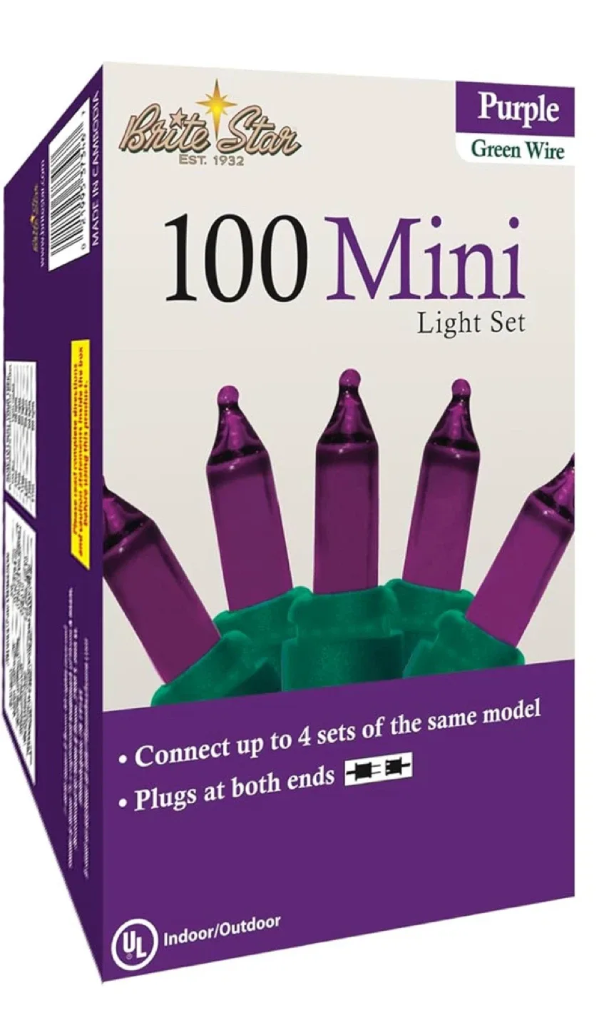Brite Star 100 Mini Purple Light Set - New