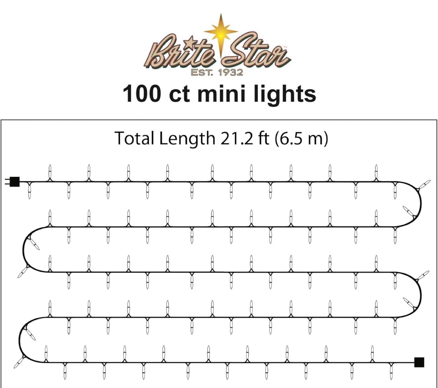 Brite Star 100 Mini Purple Light Set - New - photo 3
