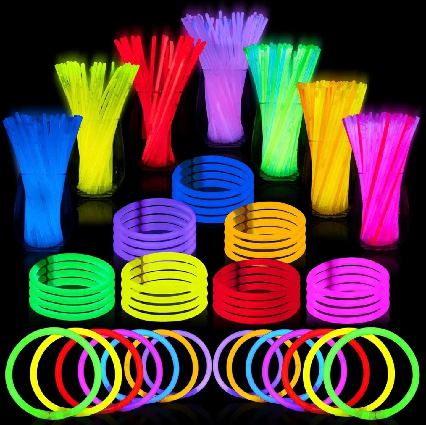 Premium Glow Sticks - 7 Colours