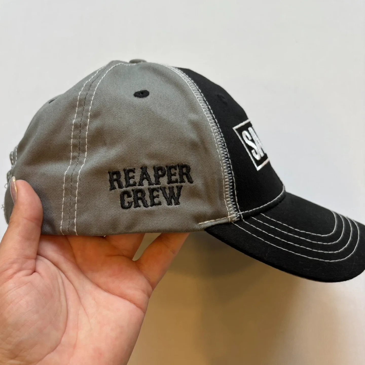 Sons of Anarchy SAMCRO Reaper Crew Baseball Cap Black Grey Hat image indicator(5)