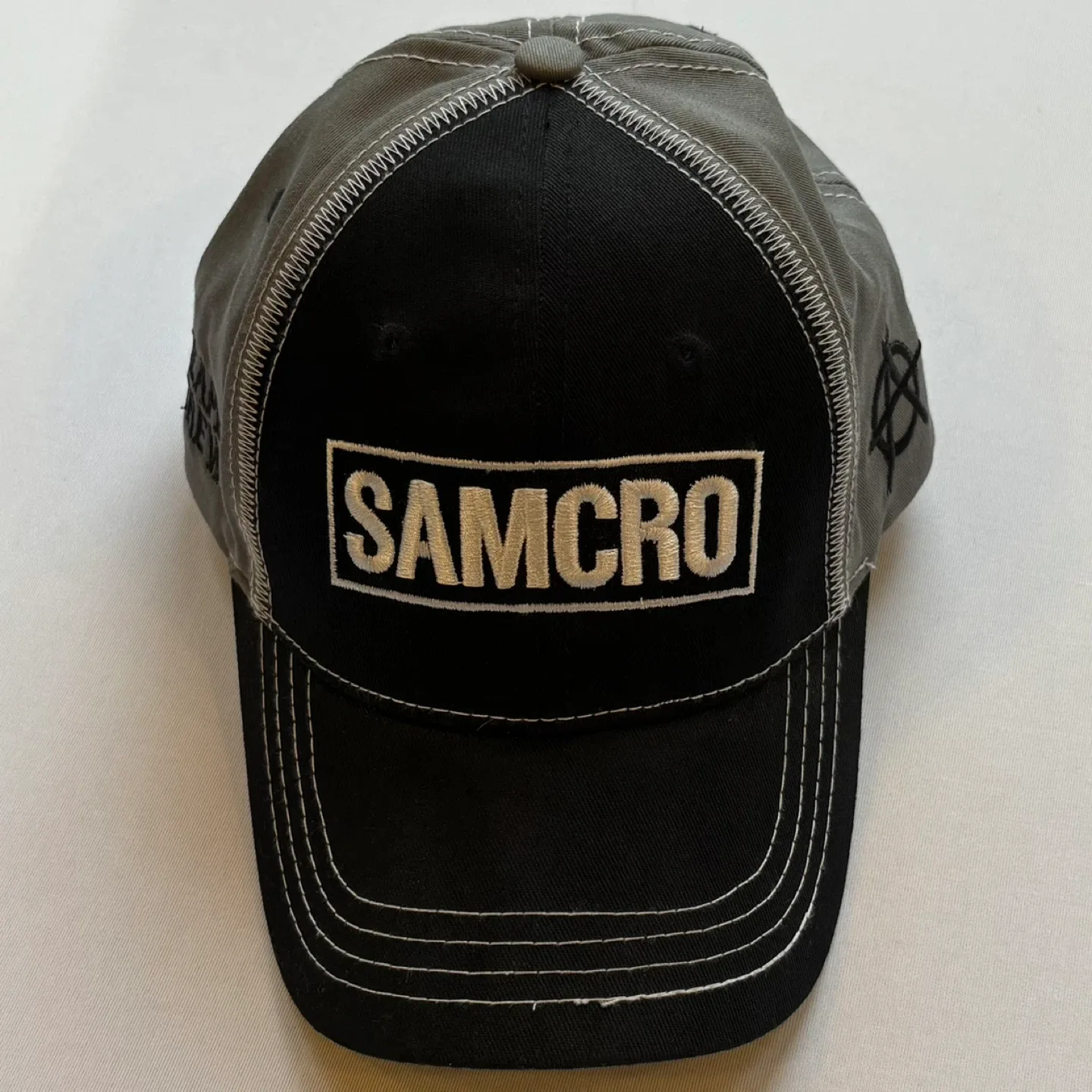 Sons of Anarchy SAMCRO Reaper Crew Baseball Cap Black Grey Hat image indicator(2)