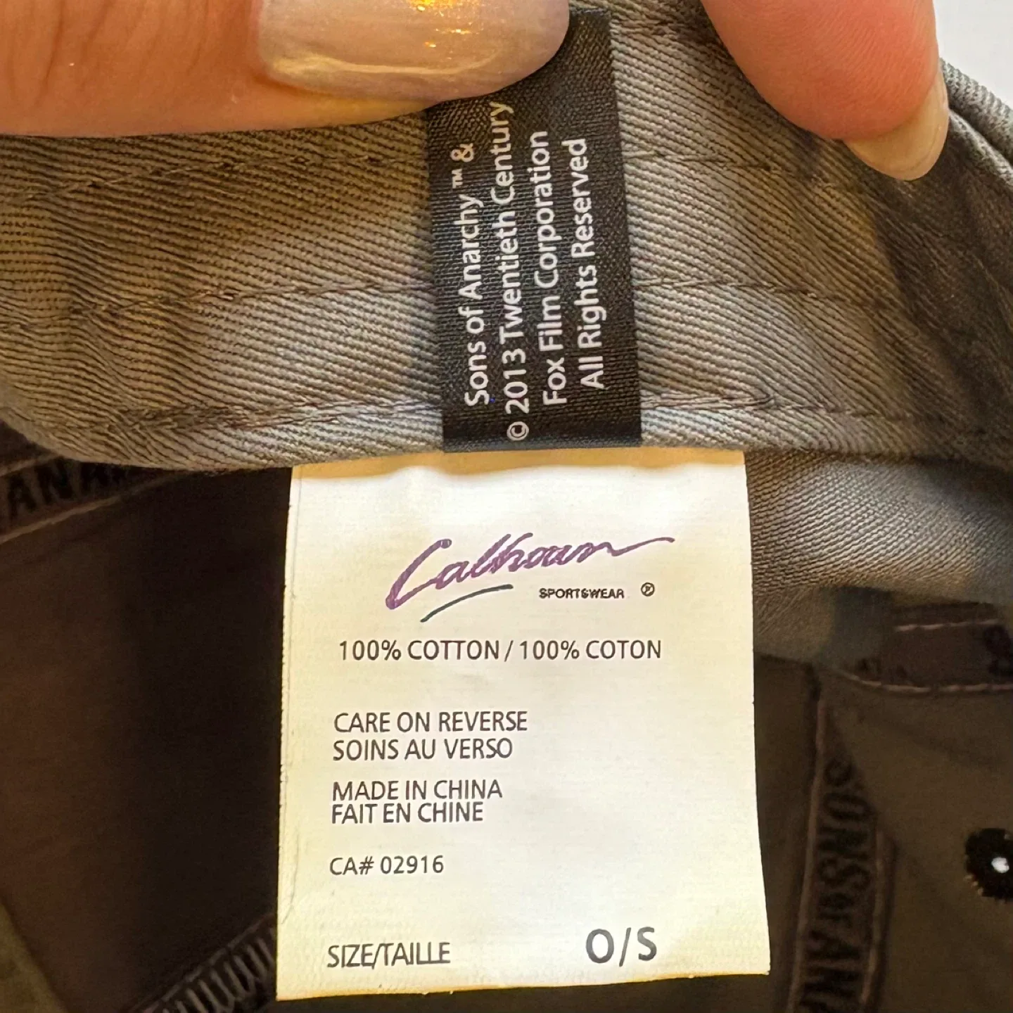 Sons of Anarchy SAMCRO Reaper Crew Baseball Cap Black Grey Hat image indicator(8)