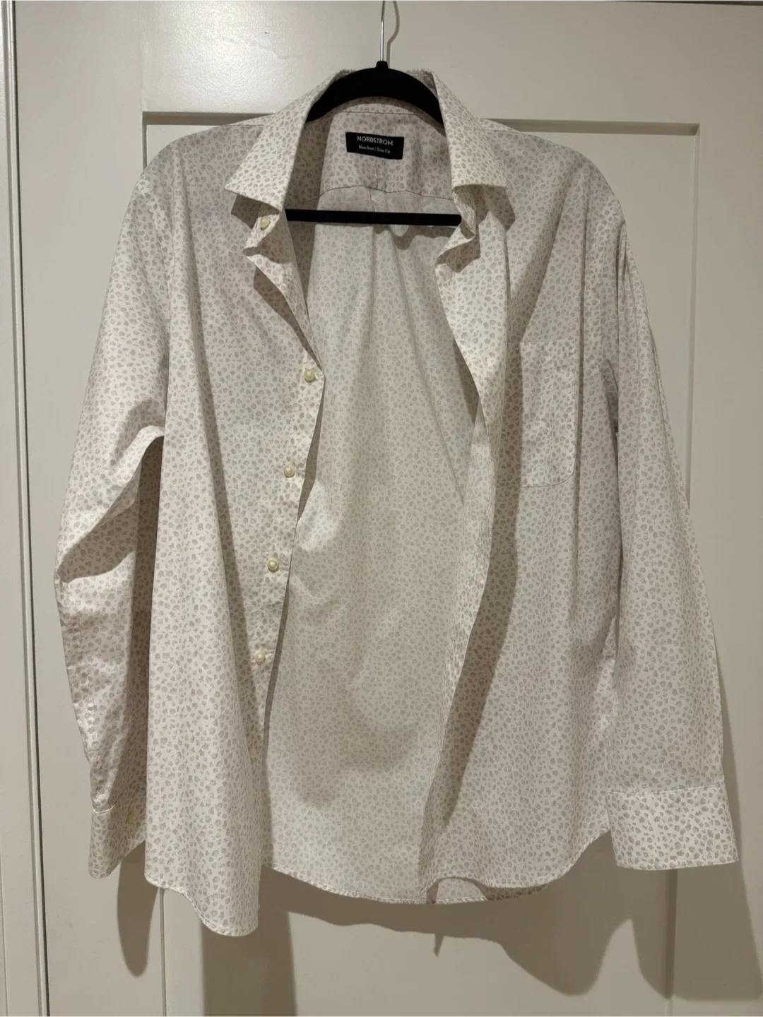 Nordstrom Trim Fit Patterned Dress Shirt 15 1/2 image indicator(2)