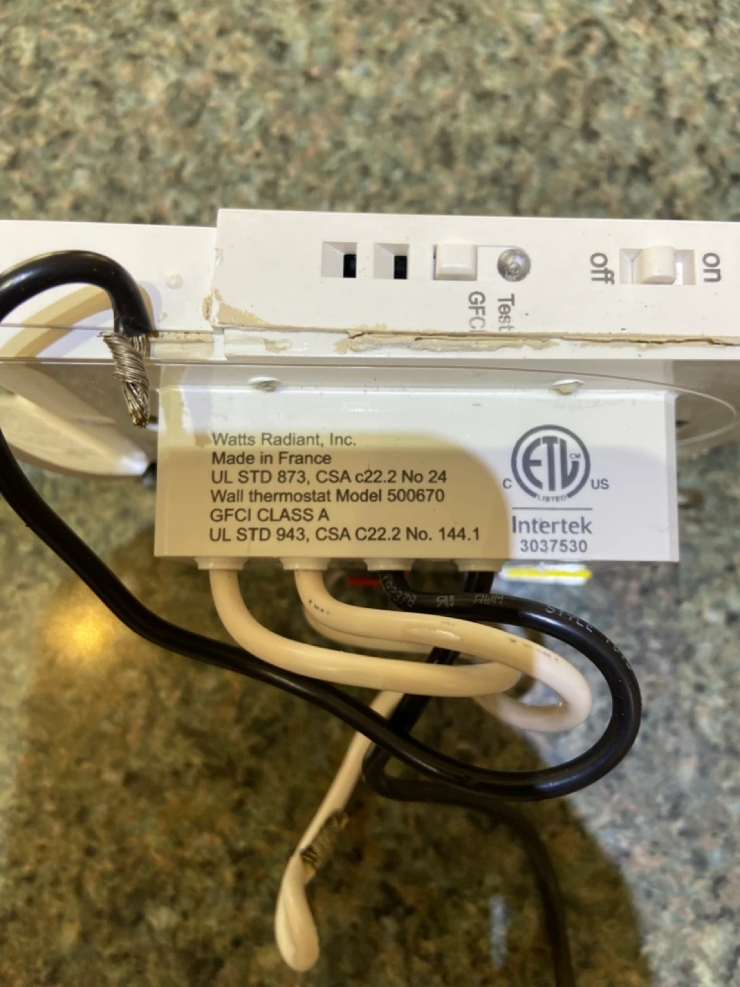 Radiant  floor heating Thermostat Model 500670 - photo 2