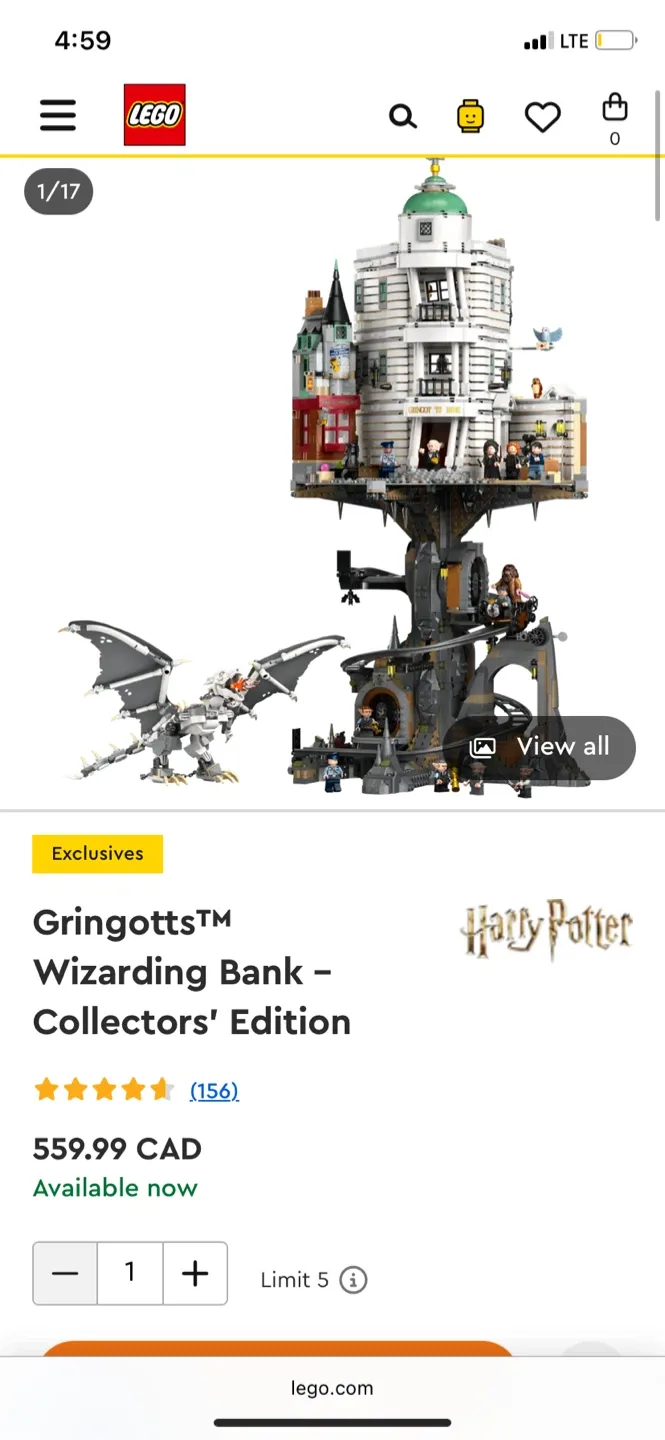 LEGO Harry Potter Gringotts Bank -